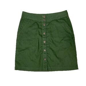 Patagonia Summertime Skirt Size 4 Olive Green Pockets Organic Cotton Hemp
